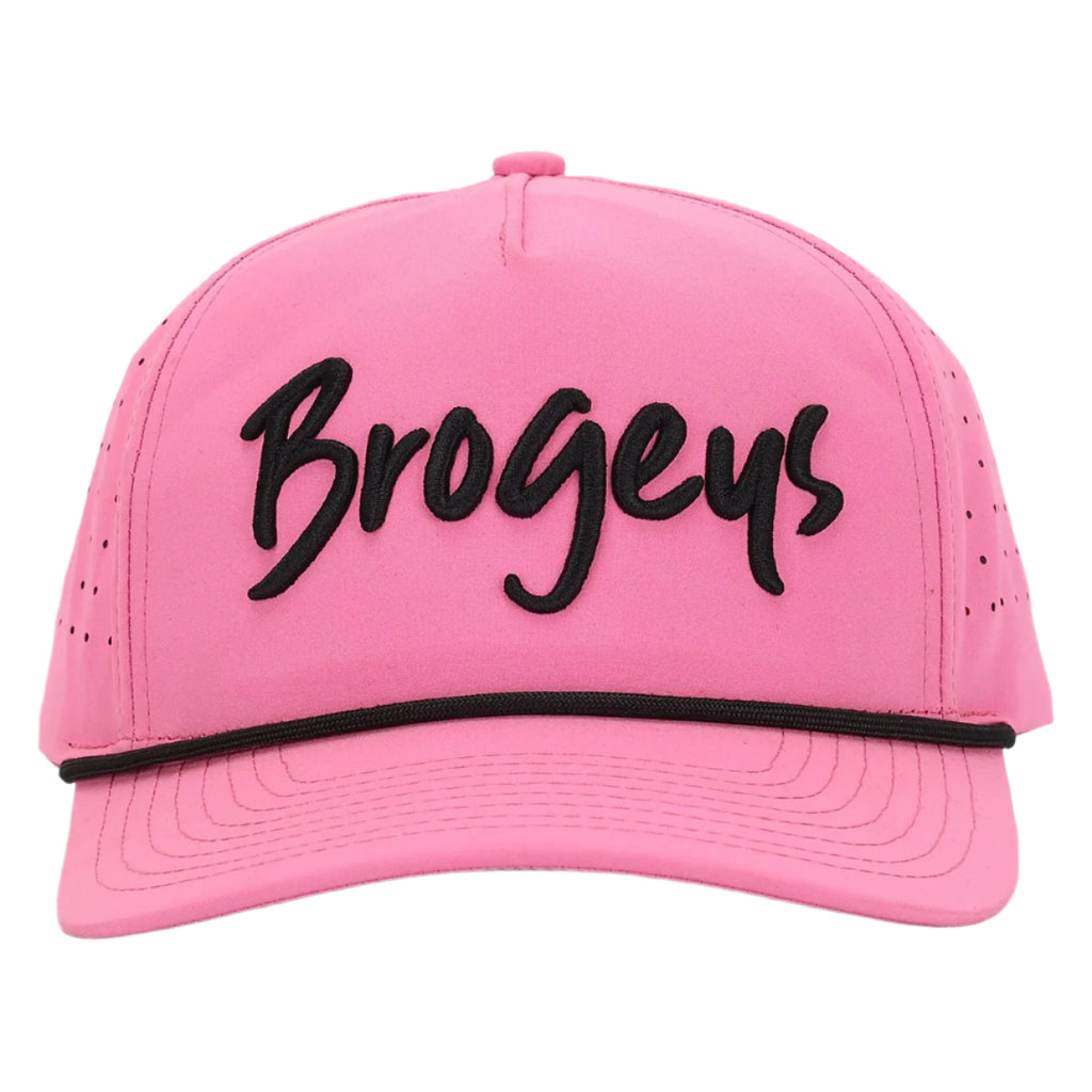 Brogeys Golf Hat Pink and Blak